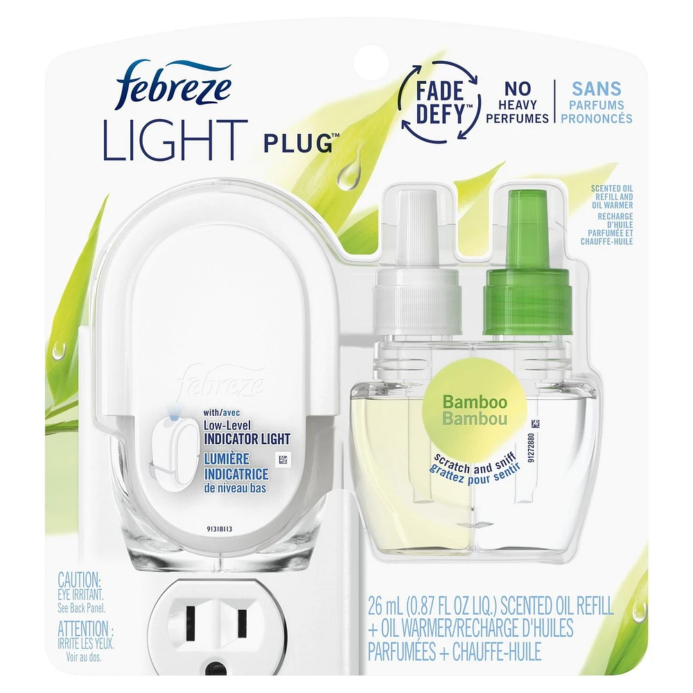 Assainisseur d’air Febreze LIGHT PLUG Fade Defy, parfum Bambou