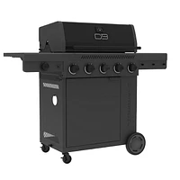 Barbecue à gaz Performance Series FlavorMax 5 brûleurs avec armoire, brûleur latéral et plaque de cuisson de 12 pouces. Performance Series FlavorMax 5 brûleurs