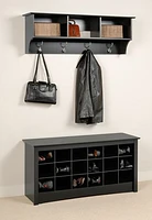 Banc à compartiments pour chaussures