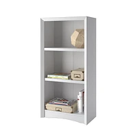 CorLiving Quadra 3-Tier Engineered Wood Adult Bookcase with 2 Adjustable Shelves
