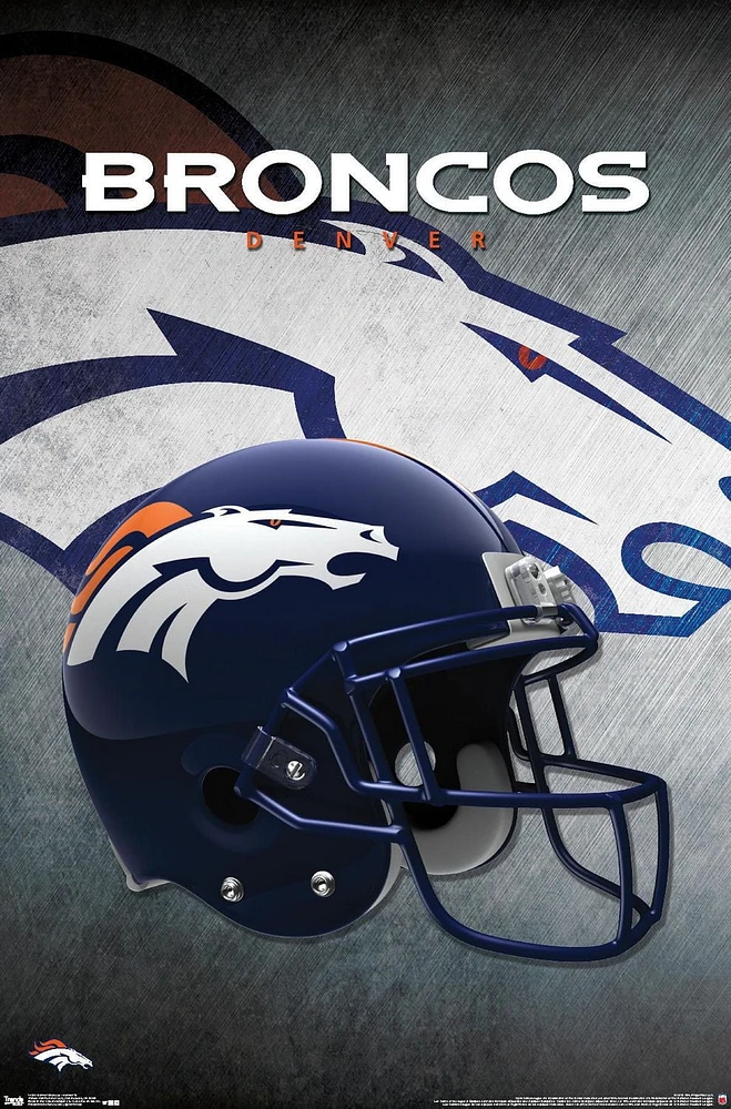 NFL Denver Broncos - Helmet 16 Wall Poster, 22.375" x 34"