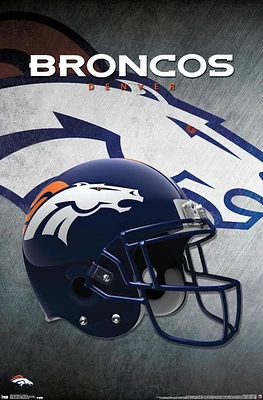 NFL Denver Broncos - Helmet 16 Wall Poster, 22.375" x 34"