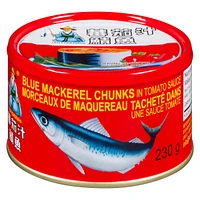 OLD FISHERMAN BLUE MACKEREL CHUNKS IN TOMATO SAUCE, 230 g