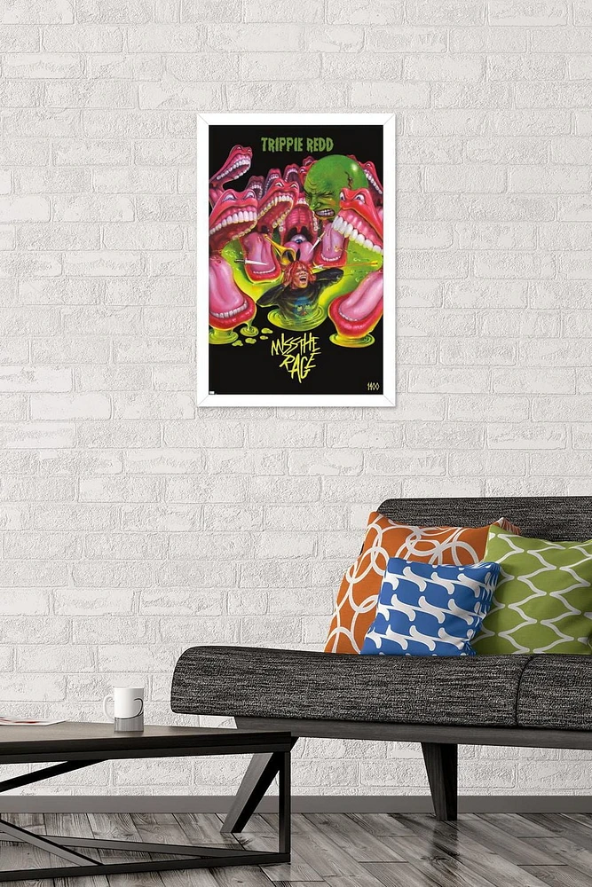 Trippie Redd - Miss the Rage Wall Poster with Magnetic Frame, 22.375" x 34"