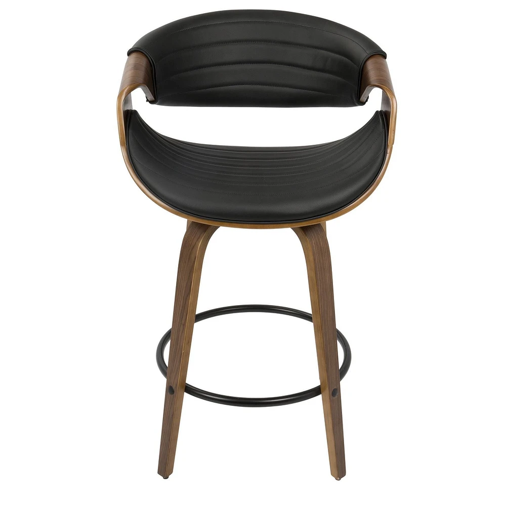 Tabouret de comptoir moderne milieu-du-siècle Symphony, de LumiSource