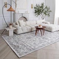 Tapis d'interieur classique Atlas Rug Branch, beige gris, motif floral - Salon, chambre, salle a manger et cuisine