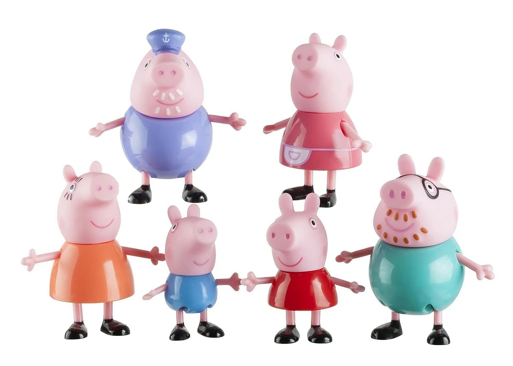 Peppa Pig & Family 6 Pack Toy Figurines