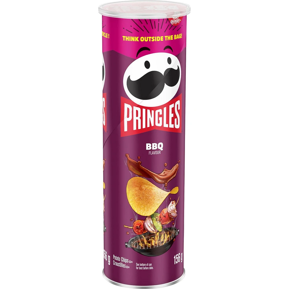 Pringles BBQ Flavour Potato Chips 156 G, 156g