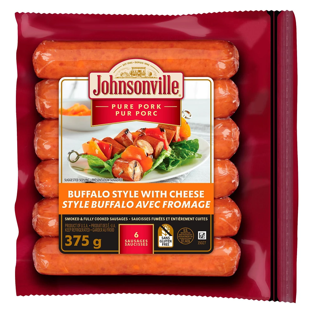 Johnsonville Buffalo Style & Cheese Fully Cooked Smoked Sausage