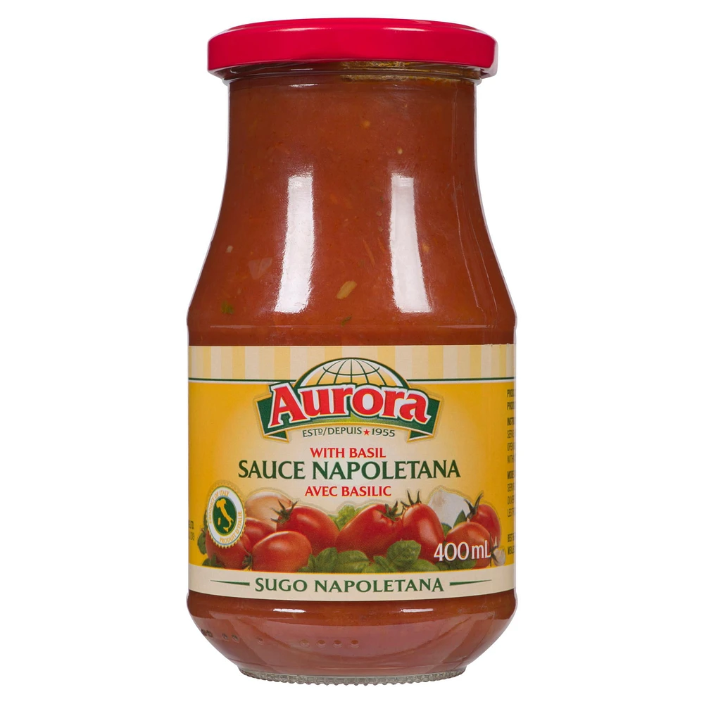 Aurora Sauce Napoletana wavec Basilic 400 ML