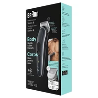 Tond. pr le corps Braun BG5340, pr hommes, poitrine, aisselles, aine et plus, incl. 2 peignes de 1-11 mm, techn. SkinShield pr util. en douceur, étanche, 100 min