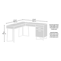 Sauder La Collection Canton Lane Bureau en L, Finition Brew Oak, 431209