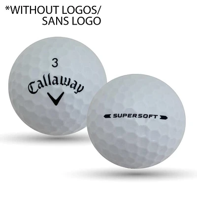 Mulligan - 24 balles de golf récupérées Callaway Supersoft 5A Pristine, Blanc
