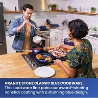 Granitestone 10" Blue Nonstick Frying Pan with Ultra Durable Mineral and Diamond Triple Coated 100% PFOA Free, Granitestone 10" Blue Nonstick Frying Pan