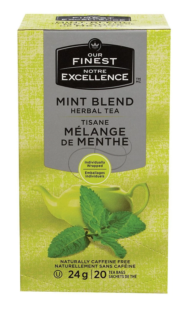 Our Finest Mint Blend Herbal Tea, 24 g, 20 tea bags