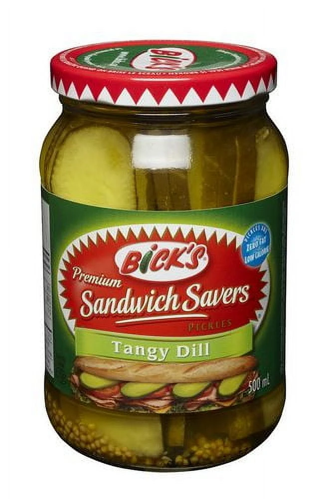 Bick's Sandwich Savers Tangy Dill Pickles, 500 mL