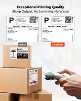 MUNBYN Thermal Direct Shipping Label (Pack of 500 4x6 Per Fanfold Labels)