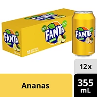 Fanta Pineapple Fridgepack Cans, 355 mL, 12 Pack, 12 x 355 mL
