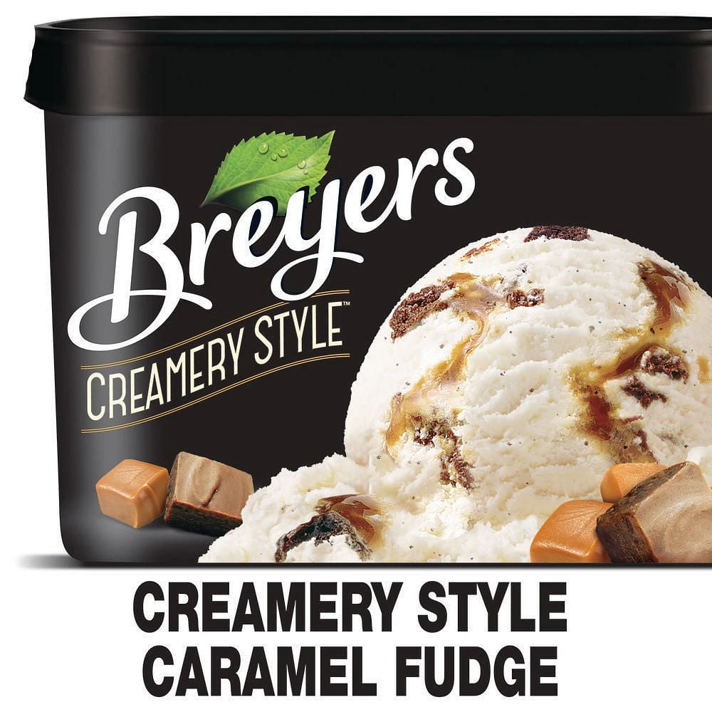 Breyers Creamery Style Caramel and Fudge Ice Cream