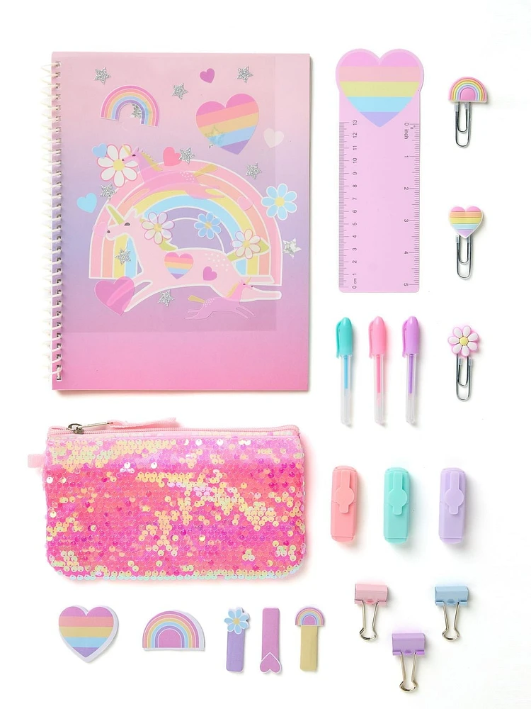 UNICORN STATIONARY BACKPACK SET