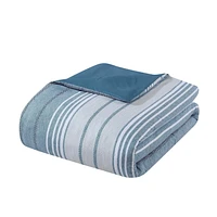 Ens. édredon Mainstays  à Quincy Rayure en microfibre Tailles: 1 Place, 2 Pl/G