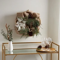 Couronne en maille de toile de jute Holiday Time, 20 po