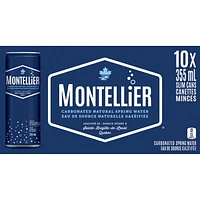 Montellier Sparkling Water, 355 mL Cans, 10 Pack, 10x355mL