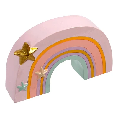 Truu Design Cute Novelty Polyresin Rainbow Kids Money Bank, 6.2 x 1.5 x 4 inches, Multicolour