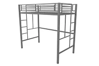 Lit Mezzanine en Métal Brittain Your Zone, Argent
