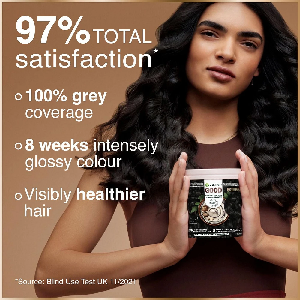 Garnier GOOD, Coloration Permanente, 100% Couverture du Gris, Sans Ammoniaque, 1 unité Sans Ammoniaque