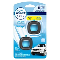 Assainisseur d’air pour voiture Febreze, pince pour bouche d’air automobile qui combat les odeurs, parfum Draps frais, 2unités