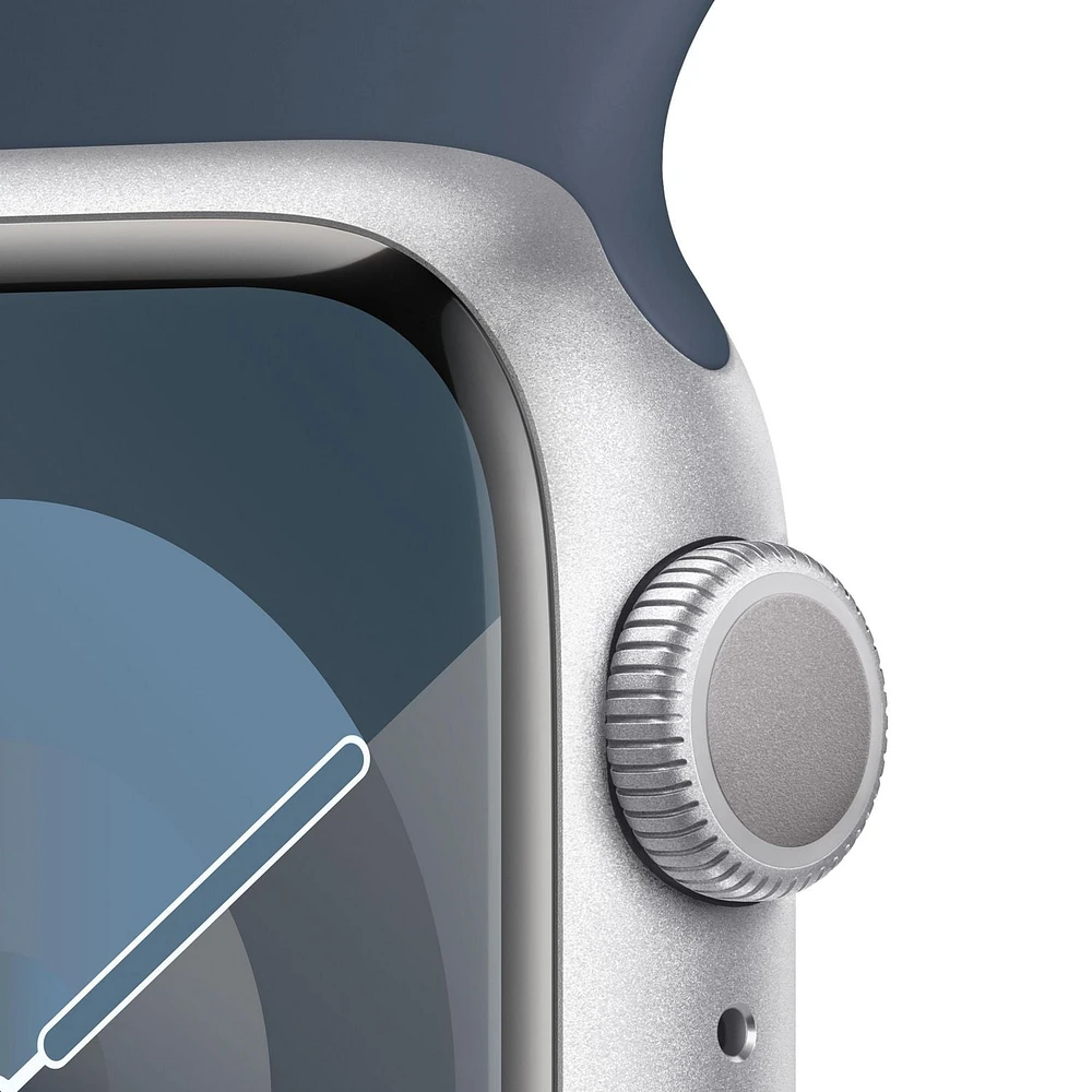 Apple Watch Série 9 GPS Clairement brillante.