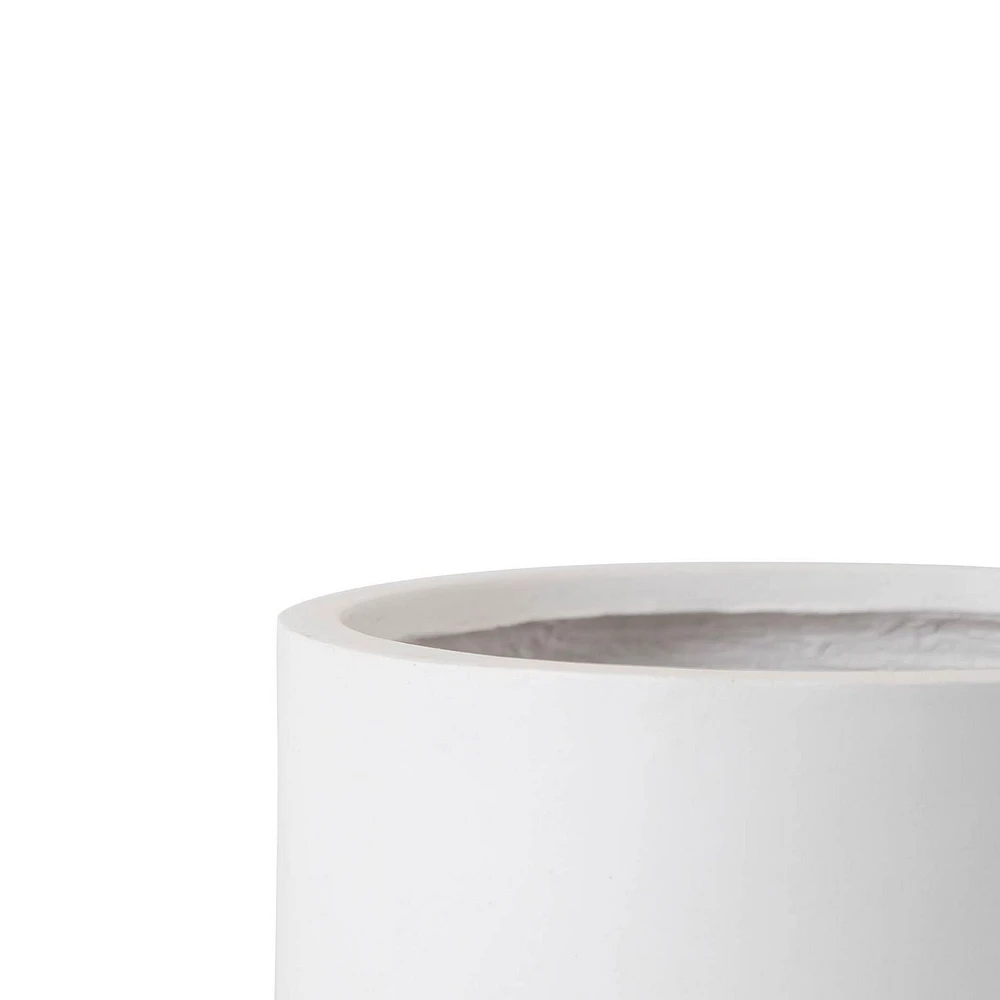 Barron White Large Planter, 19.7"