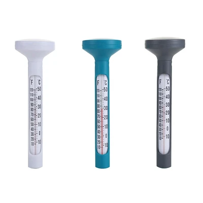 Mainstays Floating Pool Thermometer in Teal Sachet, Grey, and White - Analog