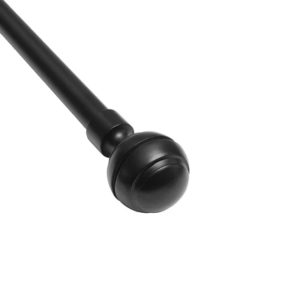 Tringle pour tentures Mainstays l à embouts décoratifs carrés, réglable de 106 cm à 213 cm (42 po à 84 po), nickel Tringle réglable, nickel