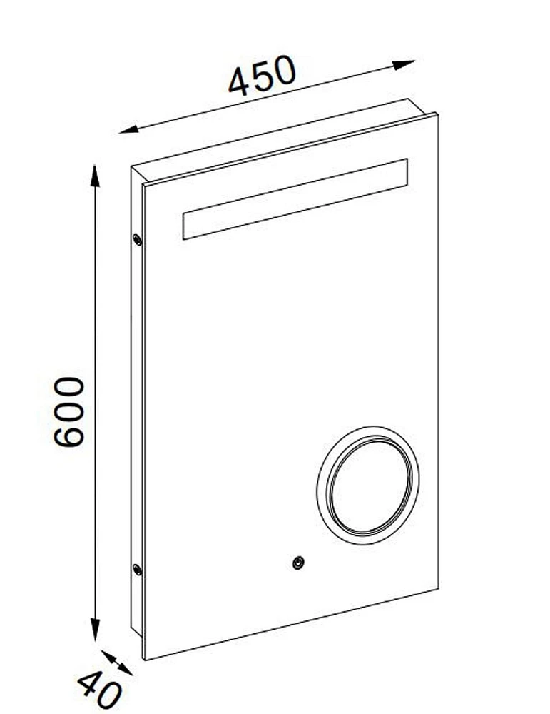 American Imaginations 18 po Miroir LED
