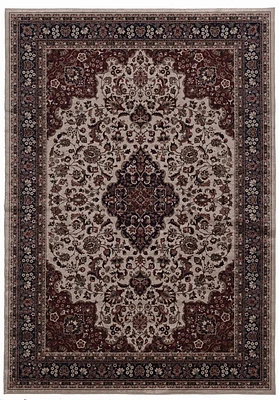 Tapis Emerald Sanlin rouge & ivoire de 5 pi x 7 pi
