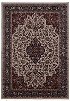 Tapis Emerald Sanlin rouge & ivoire de 5 pi x 7 pi