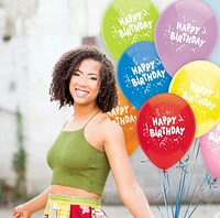 Party-Eh! Latex Balloons, 12 Printed Balloons