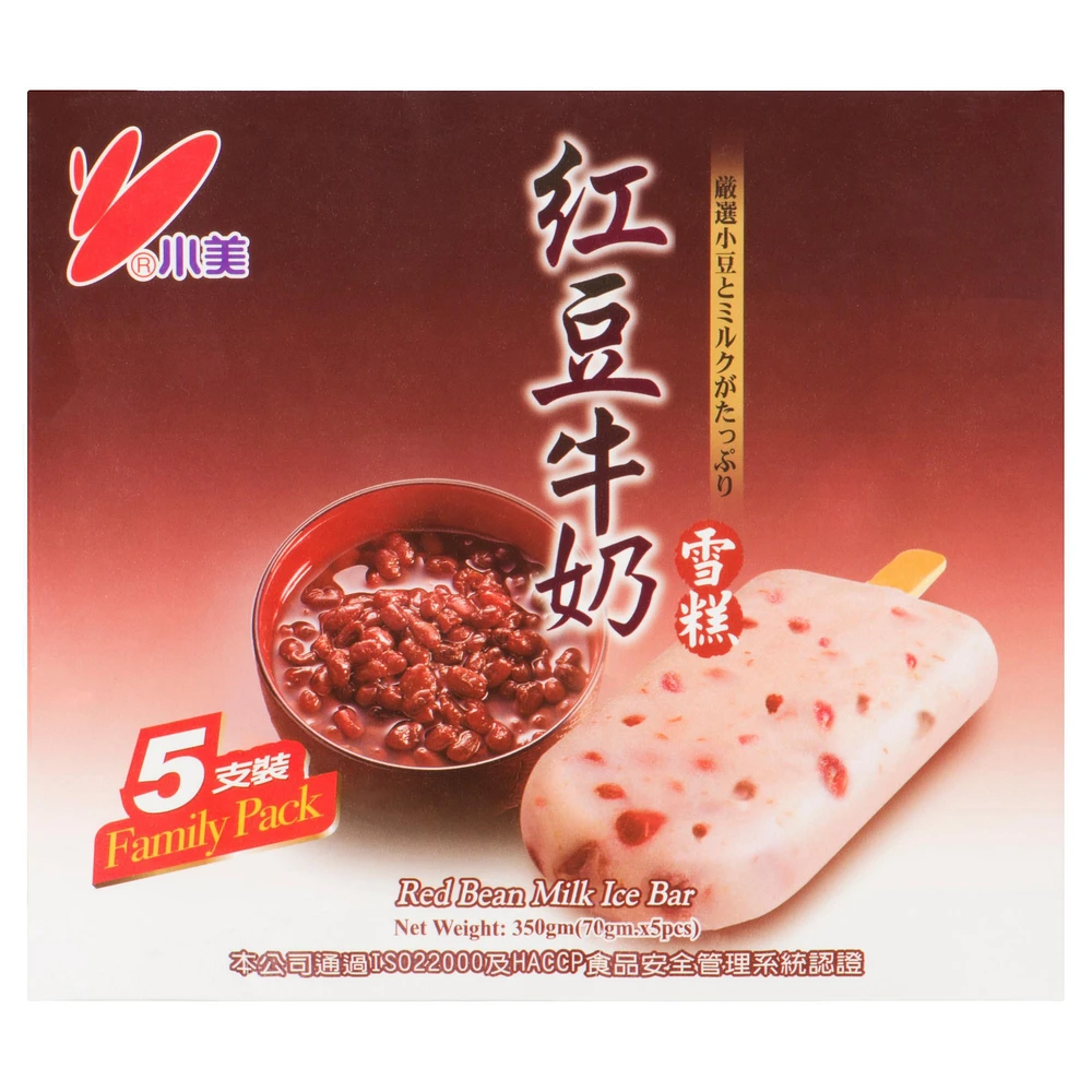 Shao Mei Red Bean Milk Ice Bars, 5 x 70 g, 350 g