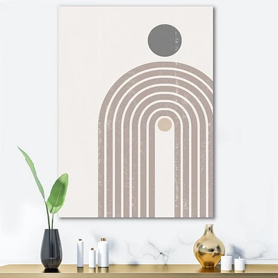 Designart Résumé arc-en-Soleil et la Lune en Terre Tones I Art mural sur toile