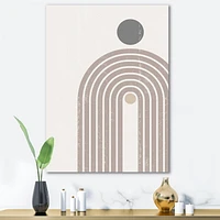 Designart Résumé arc-en-Soleil et la Lune en Terre Tones I Art mural sur toile