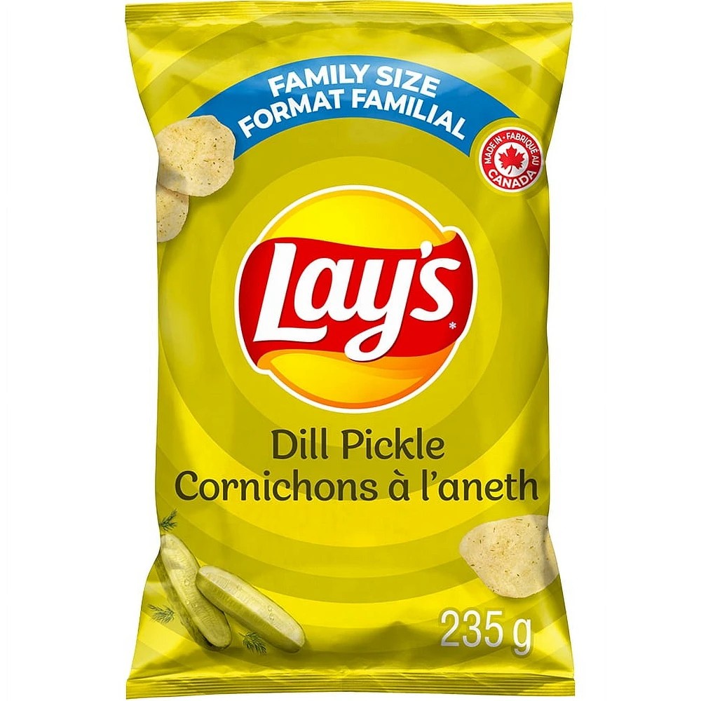 Lay's Dill Pickle flavoured potato chips, 235g