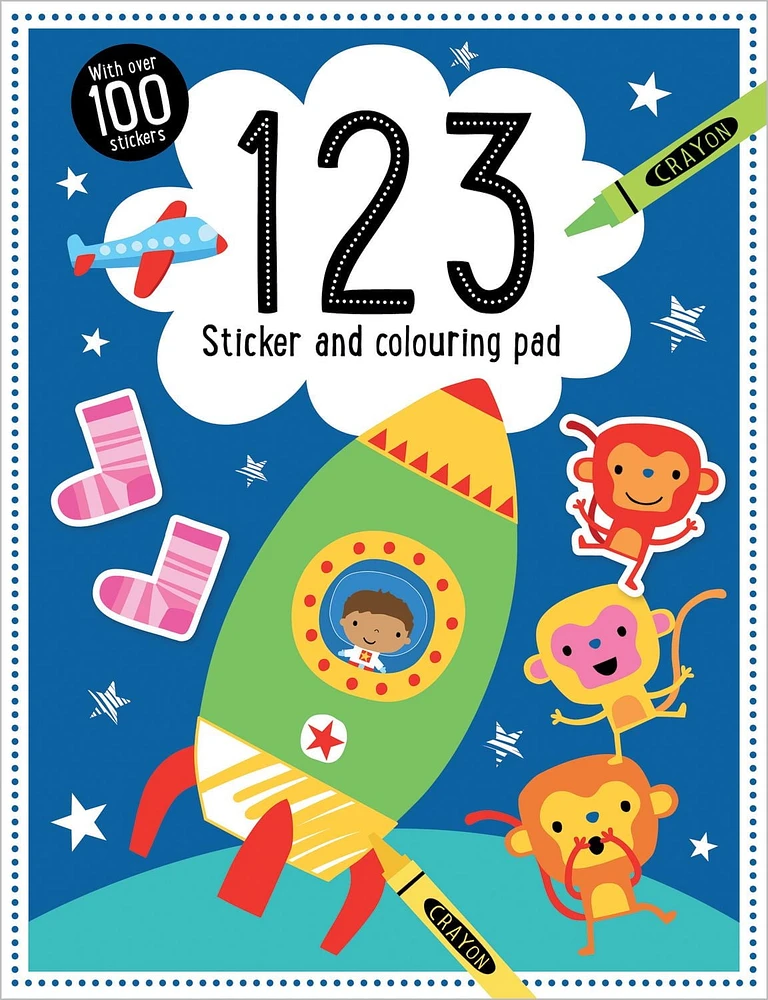 123 Autocollant et coloriage