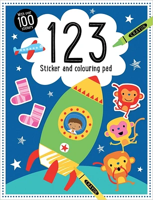 123 Autocollant et coloriage