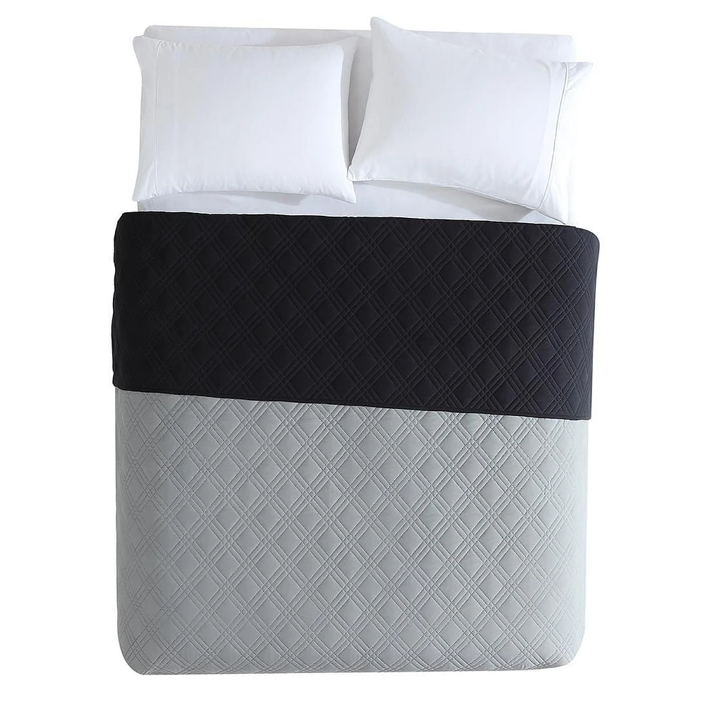 Courtepointe en microfibre Pinsonic Mainstays, réversible Tailles: 2 Places/Grand
