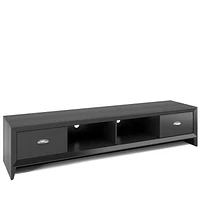 CorLiving Lakewood Modern Black Engineered Wood TV Stand with Drawers for TVs up to 85"