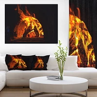 Design Art Poêle À Bois De Feu Et De Blaze Art Sur Toile