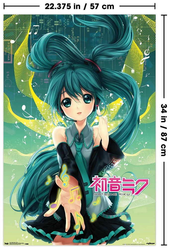 Hatsune Miku - Notes Wall Poster, 22.375" x 34"