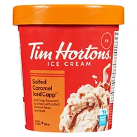 Tim Hortons Salted Caramel Iced Cappuccino Ice Cream 500mL, Made with 100% Canadian Dairy